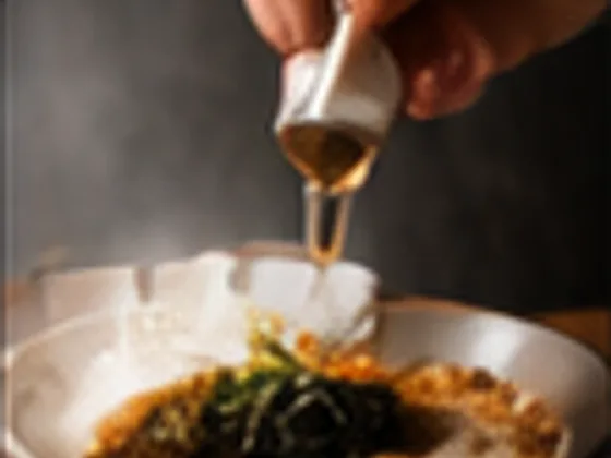 Reference placeholder showing seasoning added to abura soba